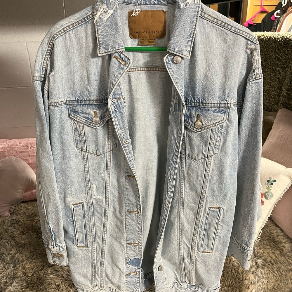 American Eagle distressed jean jacket